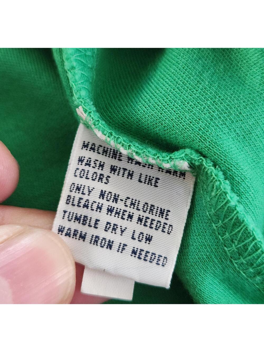 Vintage Polo Ralph Lauren Custom Fit Sz XL S/s Polo shirt Green Pink Pony Cotton - Picture 8 of 11